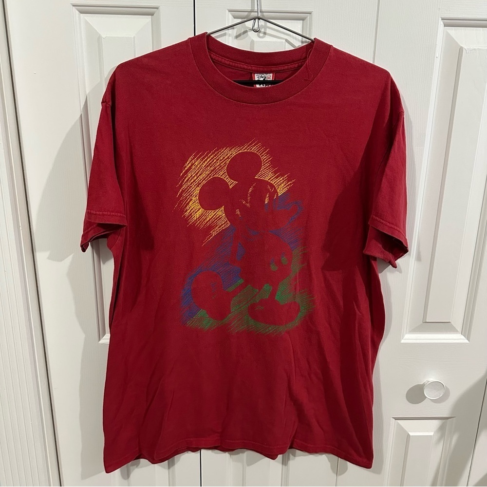 Vintage Disney Mickey Mouse Red Shirt